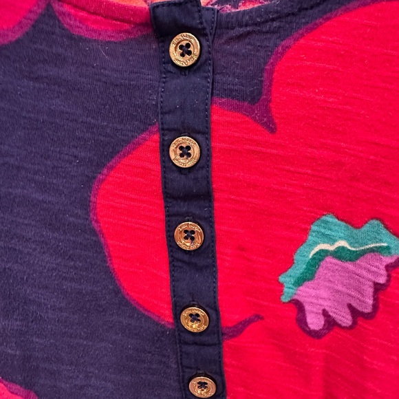 Lilly Pulitzer Navy Dress with Red and Pink Floral - Picture 5 of 9